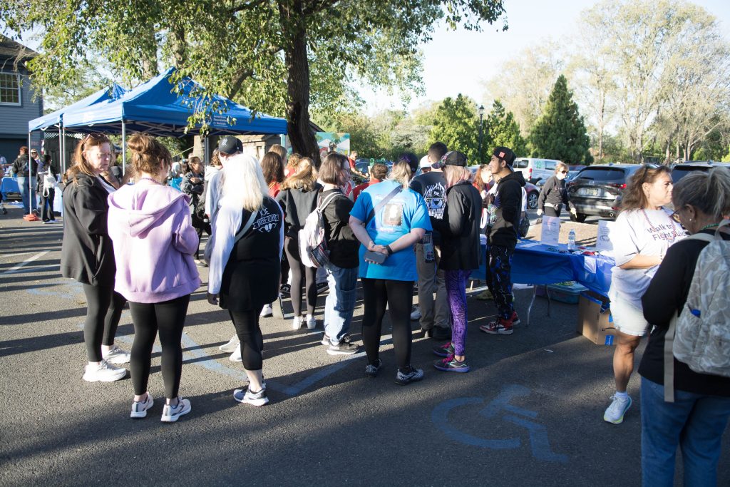 A crowd of people waiting to start the Walk to Prevent Suicide on September 12, 2025 at Belmar Boardwalk